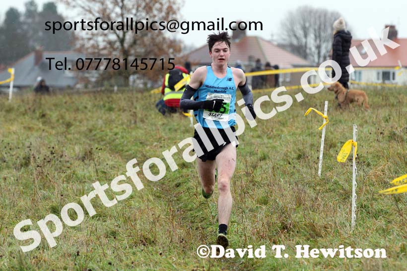 Mens under-20s, 2021 North Eastern Cross Country Championships, Sedgefield. Photo: David T. Hewitson/Sports for All Pics